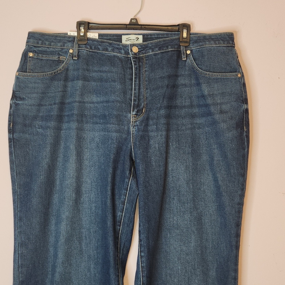 SEVEN7 Loose Straight Blue Jean High Rise, size 20W - Picture 4 of 13